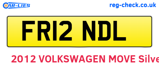 FR12NDL are the vehicle registration plates.
