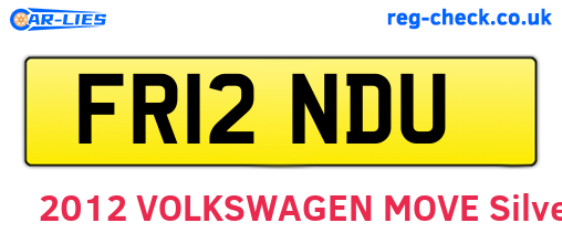 FR12NDU are the vehicle registration plates.