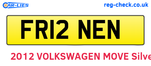 FR12NEN are the vehicle registration plates.