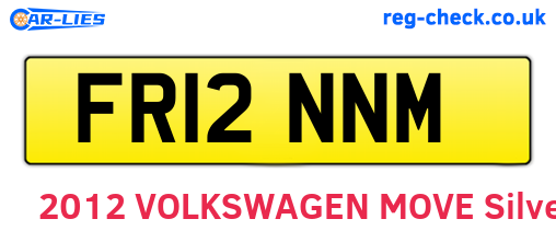 FR12NNM are the vehicle registration plates.