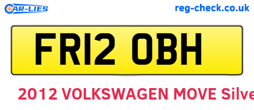 FR12OBH are the vehicle registration plates.