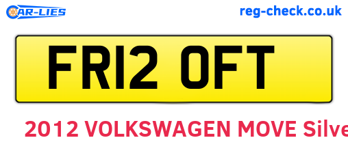 FR12OFT are the vehicle registration plates.