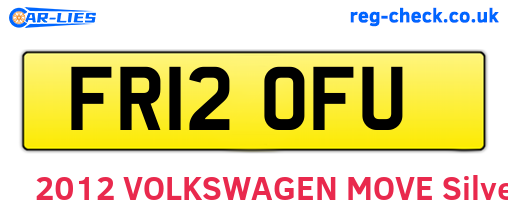 FR12OFU are the vehicle registration plates.