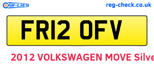 FR12OFV are the vehicle registration plates.