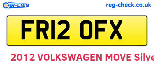 FR12OFX are the vehicle registration plates.