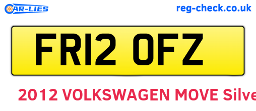FR12OFZ are the vehicle registration plates.