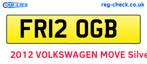FR12OGB are the vehicle registration plates.