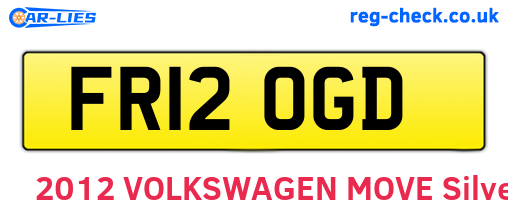 FR12OGD are the vehicle registration plates.