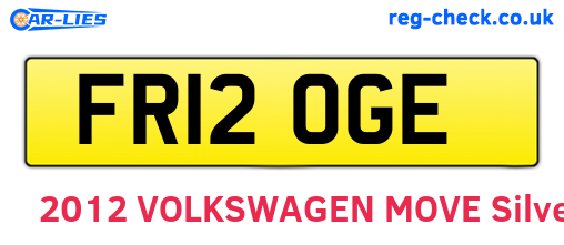 FR12OGE are the vehicle registration plates.