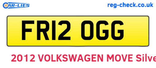 FR12OGG are the vehicle registration plates.