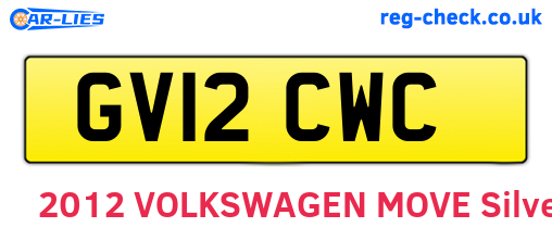 GV12CWC are the vehicle registration plates.