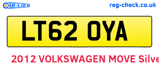 LT62OYA are the vehicle registration plates.