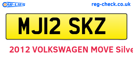 MJ12SKZ are the vehicle registration plates.