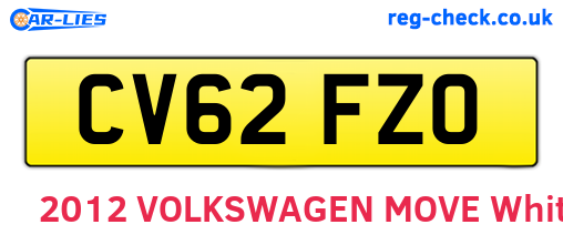 CV62FZO are the vehicle registration plates.