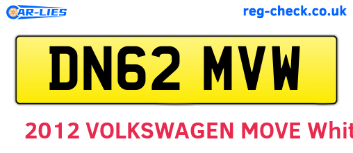 DN62MVW are the vehicle registration plates.