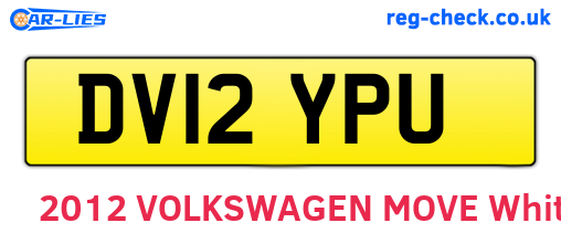 DV12YPU are the vehicle registration plates.