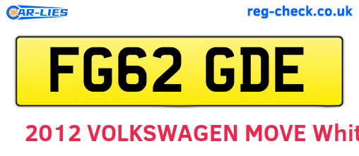 FG62GDE are the vehicle registration plates.