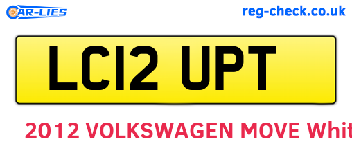 LC12UPT are the vehicle registration plates.
