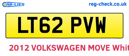 LT62PVW are the vehicle registration plates.