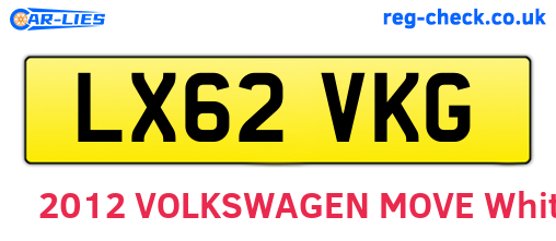 LX62VKG are the vehicle registration plates.