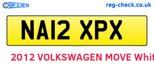 NA12XPX are the vehicle registration plates.