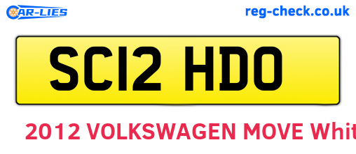 SC12HDO are the vehicle registration plates.