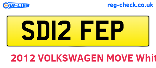 SD12FEP are the vehicle registration plates.