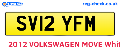 SV12YFM are the vehicle registration plates.