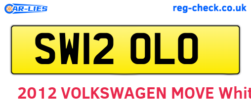 SW12OLO are the vehicle registration plates.