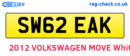 SW62EAK are the vehicle registration plates.
