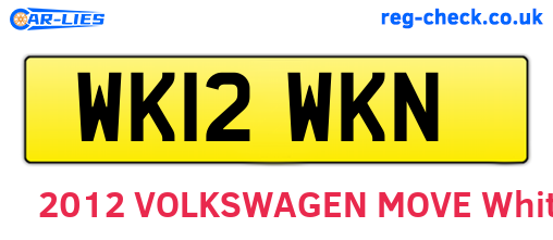 WK12WKN are the vehicle registration plates.