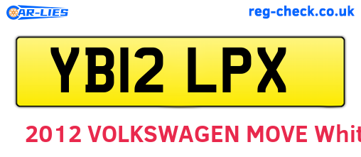YB12LPX are the vehicle registration plates.
