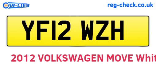 YF12WZH are the vehicle registration plates.