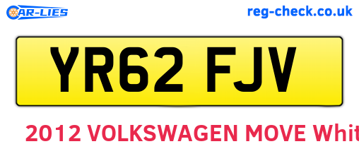 YR62FJV are the vehicle registration plates.