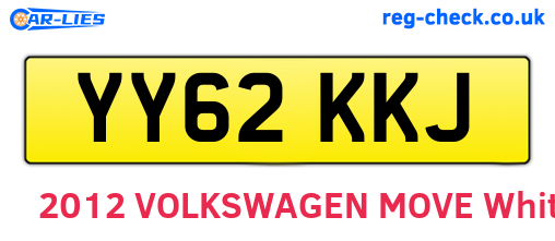 YY62KKJ are the vehicle registration plates.