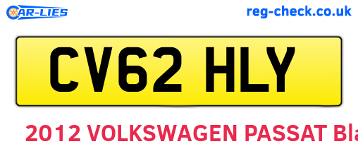 CV62HLY are the vehicle registration plates.