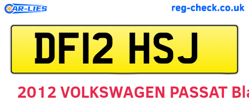 DF12HSJ are the vehicle registration plates.