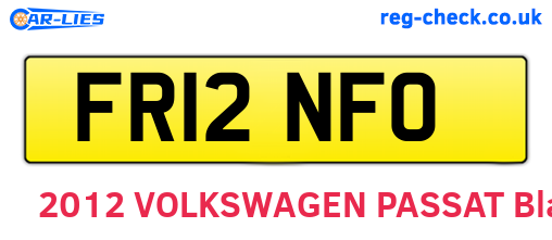 FR12NFO are the vehicle registration plates.