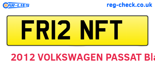 FR12NFT are the vehicle registration plates.