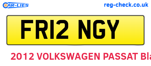 FR12NGY are the vehicle registration plates.