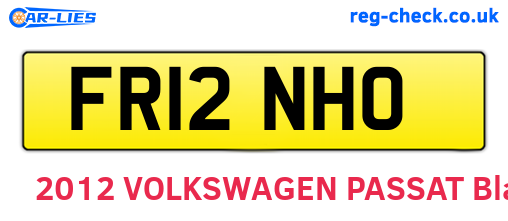 FR12NHO are the vehicle registration plates.