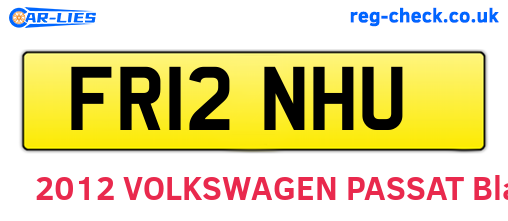 FR12NHU are the vehicle registration plates.
