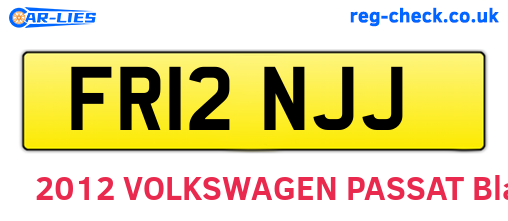FR12NJJ are the vehicle registration plates.