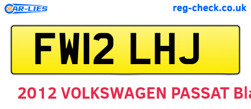 FW12LHJ are the vehicle registration plates.