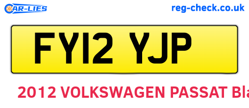 FY12YJP are the vehicle registration plates.