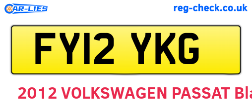 FY12YKG are the vehicle registration plates.