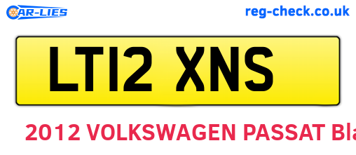 LT12XNS are the vehicle registration plates.