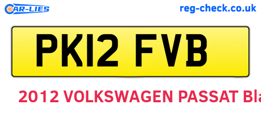 PK12FVB are the vehicle registration plates.