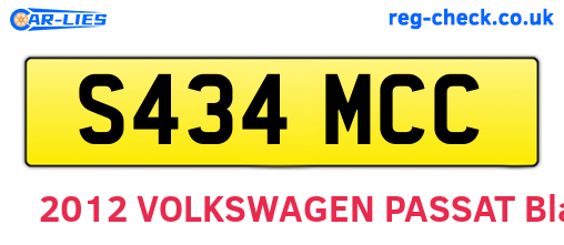 S434MCC are the vehicle registration plates.