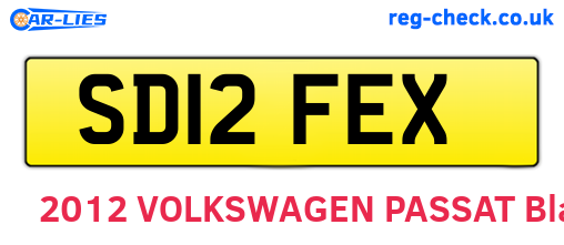 SD12FEX are the vehicle registration plates.